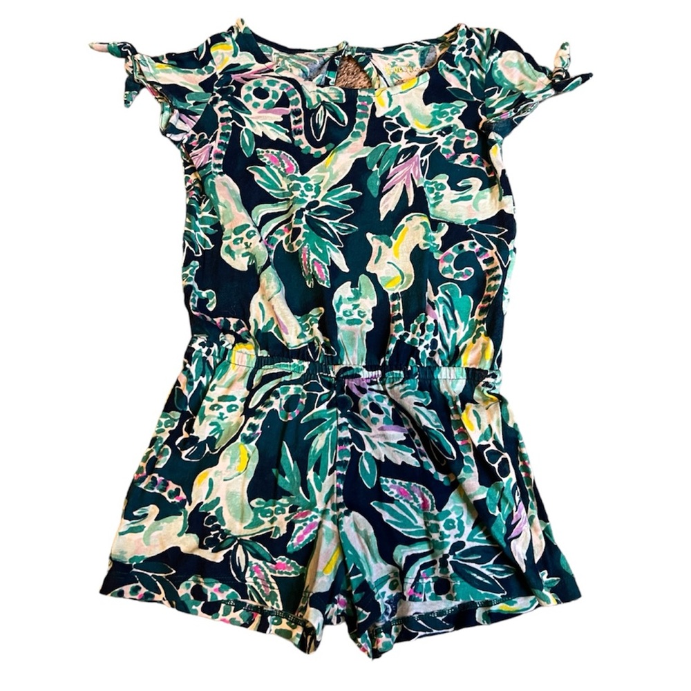 Lilly Pulitzer short sleeve roper elastic waist  girls S